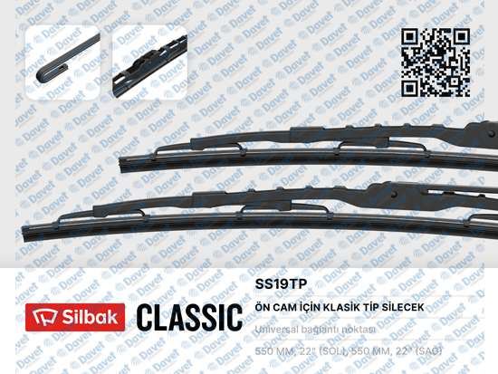 SILBAK SS19TP Silecek Supurgesi 550mm Transit Ym